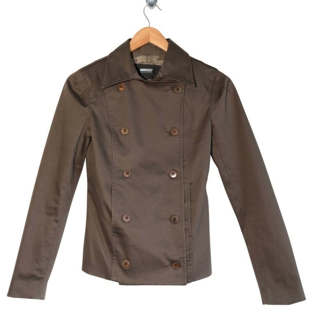 Morrissey Brown Double Breasted Jacket Size 6 - Picture 1 of 2